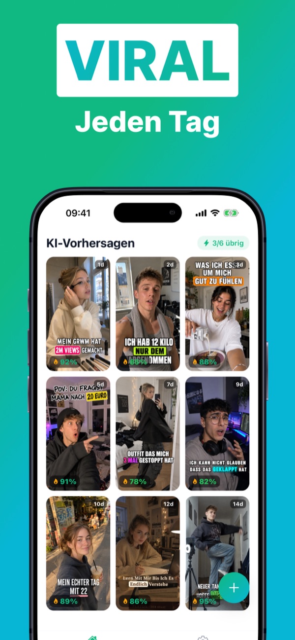 Screenshot der BeViral-App 3
