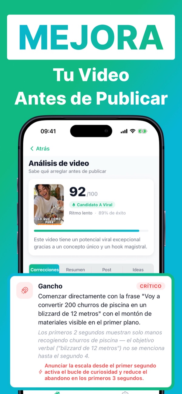 Captura de pantalla de la app BeViral 2