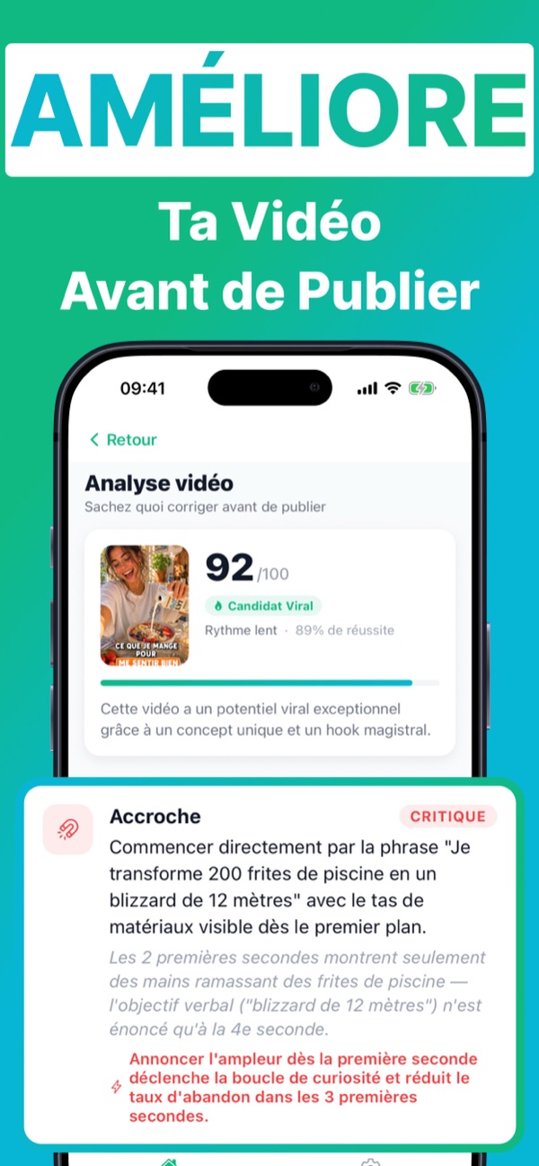 Capture d'écran de l'application BeViral 2